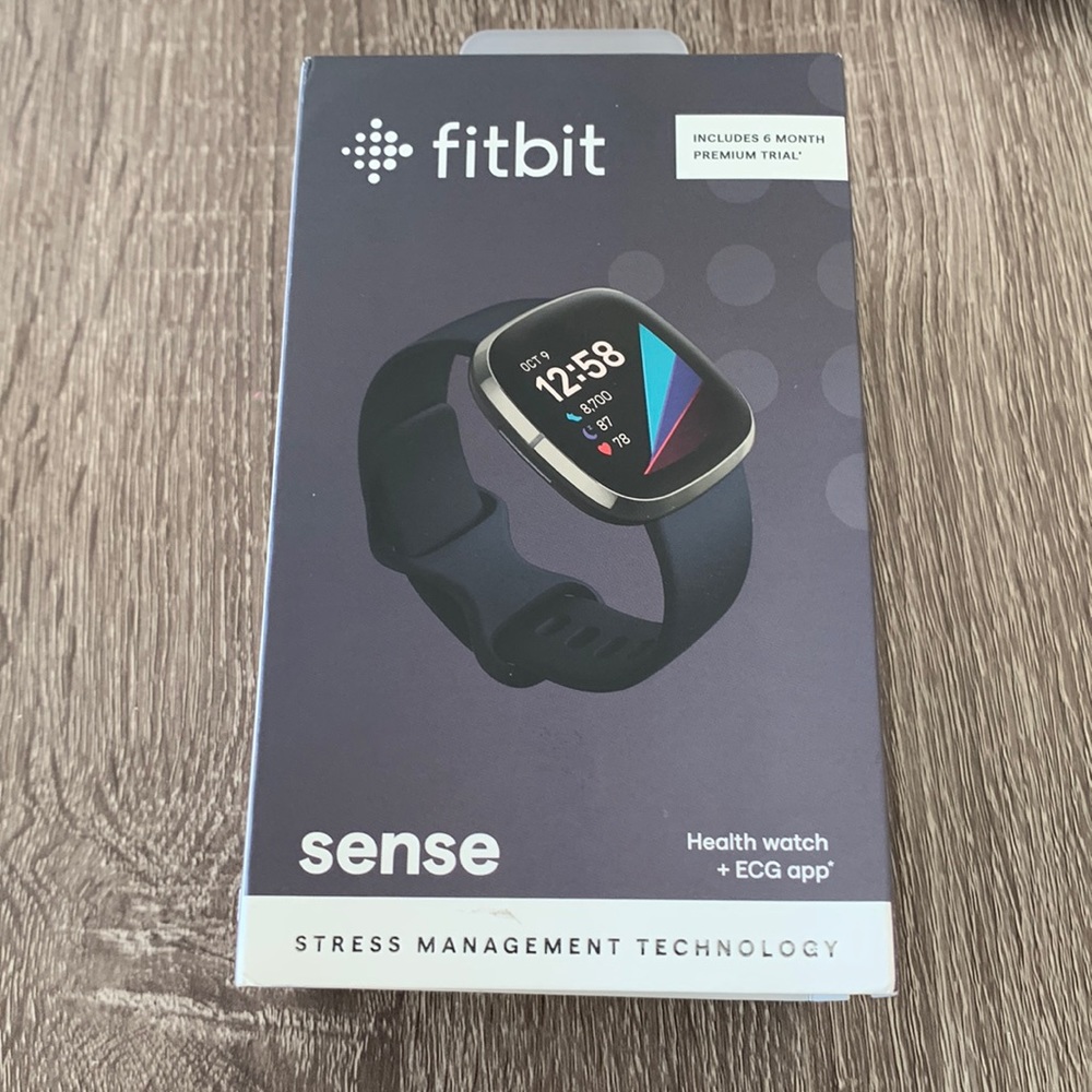 Black fit bit sense. Gently used, works perfect no major scratches